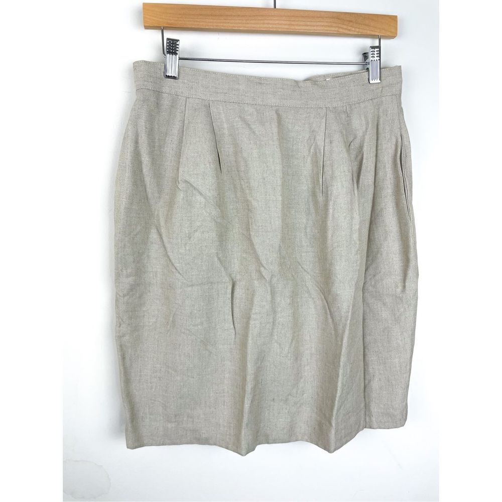Vintage Lord and Taylor Petites size 12 Khaki Work Skirt